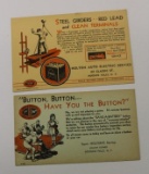 Group of 2 Delco and United Motors Service Graphic Advertising Postcards