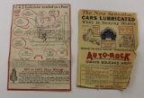 Group of 2 Auto Related Advertising Flyers Ford Carburetor and Auto-Rock