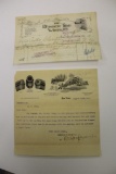 1896 & 1898 Graphic Tires Advertising Letterhead