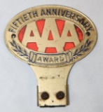 AAA 50th Anniversary Award License Plate Topper