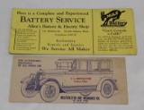 Group of 2 Graphic Auto Related Ink Blotters