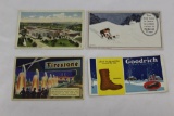 Group of 4 Graphic Tire Advertising Postcards and Blotters