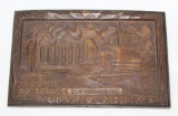 1933 Chicago Worlds Fair Century of Progress Figural Advertising Plaque