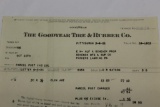 Group of 5 1920's & 1930's Goodyear Tire Advertising Literature Receipts