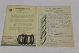Group of 2 1925 & 1916 Graphic US Tires Advertising Letterhead