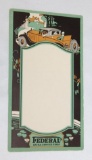 Graphic Automobile Federal Tires Advertising Postcard