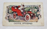 1907 Easter Motorists Graphic Postcard