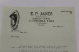 Group of 2 1917 Graphic Kelly Tires Advertising Letterhead