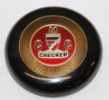 Checker Motors Corp Taxi Cab Horn Button Emblem Badge