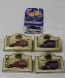 Group of 5 Vintage Die Cast Cars and Trucks Standard Oil, Cord