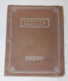 1929 Packard Motor Car Co Service Parts List Book