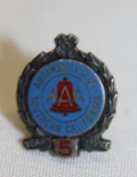 AAA Automobile Club of Southern California 5 Year Service Award Pin Badge