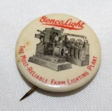 Genco Light Farm Lighting Advertising Celluloid Pin Back Button