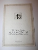 1916 Marmon Motor Car Co Model 34 Sales Brochure Book