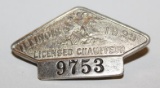 1929 Illinois Registered Chauffeur Pin Badge
