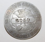 1916 Illinois Registered Chauffeur Pin Badge