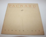 1922 Packard Motor Car Co Single Six Sales Brochure Book