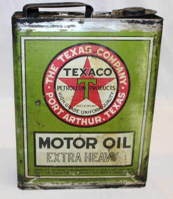 Texaco Port Arthur 1 Gallon Motor Oil Can Extra | Proxibid