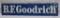 B.F. Goodrich Embossed Tin Sign
