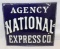 National Express Co Porcelain Advertising Sign