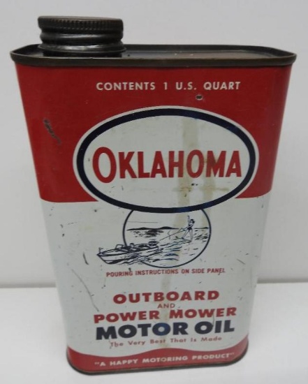 Oklahoma Outboard Motor Oil Flat Quart Can
