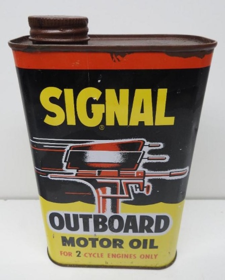 Signal Outboard Motor Oil Flat Quart Can
