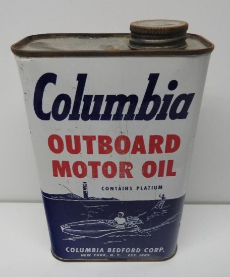 Columbia Outboard Motor Oil Flat Quart Can