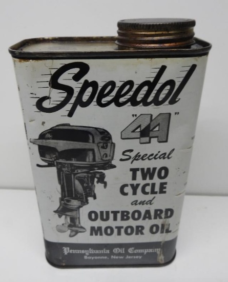 Speedol 44 Outboard Motor Oil Flat Quart Can