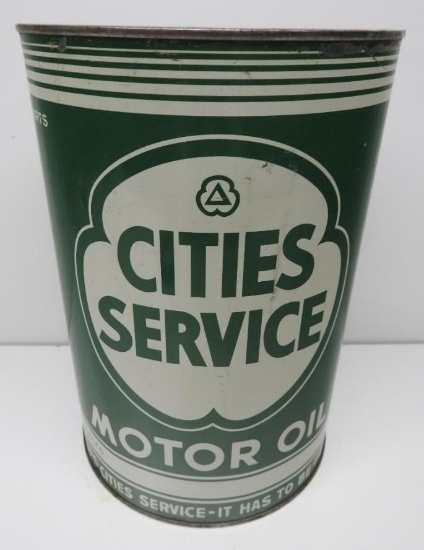 Cities Service Motor Oil Five Quart Oil Can