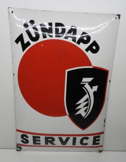 Zundarp Service Motorcylce Porcelain Sign