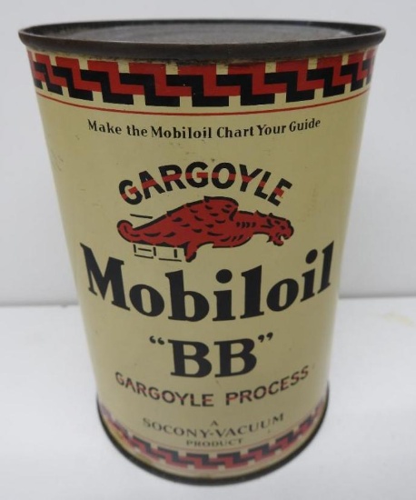 Mobiloil Gargoyle Process BB Quart Oil Can