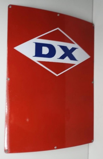 DX Porcelain Pump Plate Sign