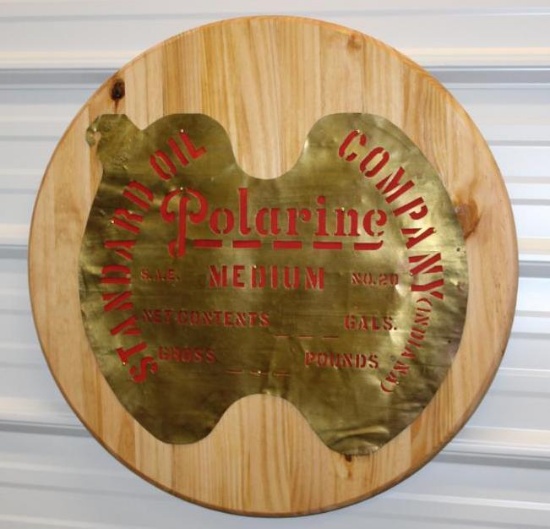 Standard Oil Polarine Barrel Stencil Sign Display