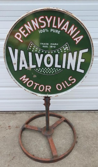 Valvoline Motor Oils Porcelain Curb Sign