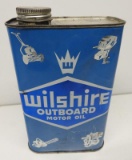 Wilshire Outboard Motor Oil Flat Quart Can