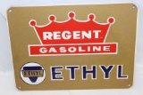 Regent Gasoline Ethyl Tin Pump Plate