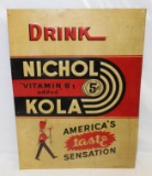 Drink Nichol Kola 5... Embossed Tin Advertising Sign