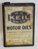 W.G. Keihl Oil Co 1 Gallon Motor Oil Can Sheboygan WI