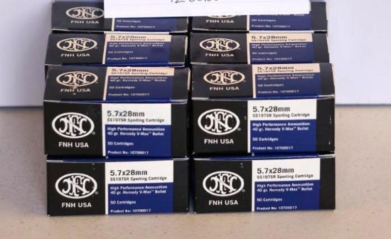 5.7X28 (SS197R) AMMUNITION-12 BOXES (FACTORY)