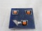 Oliver Keystone Cuff Links & Tie Clip from the 60's