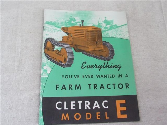 Cletrac Model E 1939 Literature Excellent Condition