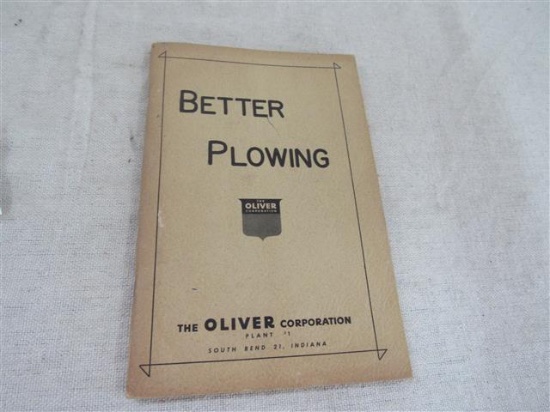 Oliver Better Plowing Instruction Book, 82 pages