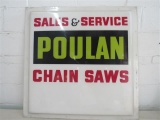 Poulan Chain Saw Plastic Sign