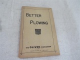 Oliver Better Plowing Instruction Book, 82 pages