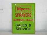 Metal Embossed Myers Sprayers Dealer Sign