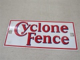 Metal Embossed Cyclone Fence Sign 10 1/2
