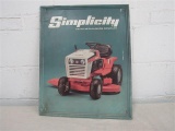 Simplicity Embossed Metal Sign 17 1/2