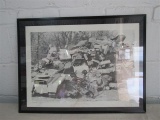 Framed Photo of Pedal Car Scrapyard, Newburgh, NY