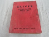 1939 Oliver Repair Parts Price List (good condition)