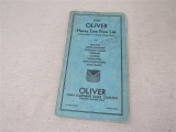 1939 Oliver Heavy Line Price List (Good Condition)